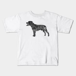 Staffordshire Bull Terrier dog black and white Kids T-Shirt